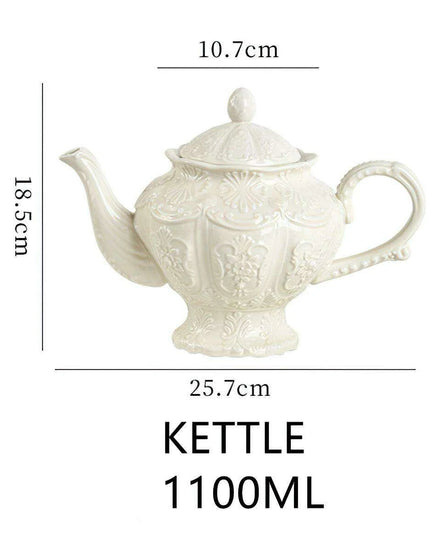Elegant Palace Relief Ceramic Tea and Coffee Collection for Discerning Connoisseurs