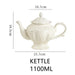 Exquisite Palace Relief Ceramic Tea Set for Tea and Coffee Lovers