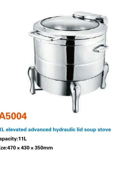 Regal Stainless Steel Chafing Dish Set with Hydraulic Warmer and Hot-Water Container