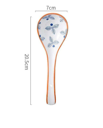 Stylish Ergonomic Japanese Ceramic Soup Spoon - Essential for Every Kitchen