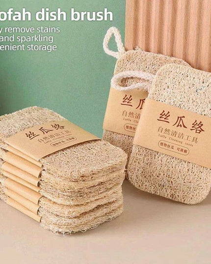 Eco-Friendly Loofah Dish Scrubber Pad Made from Natural Plant Fibers