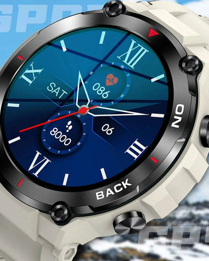 Men's Waterproof Fitness GPS Smartwatch with Advanced Health Monitoring and Long Battery Life