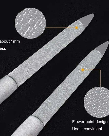 Salon-Worthy Nails Made Easy with Stainless Steel Nail File Set - 3 Sizes