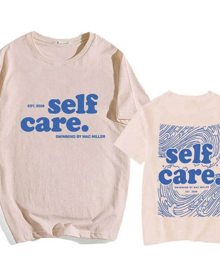 Macc Miller Heavy Mental Self Care T-Shirts - Hip Hop Streetwear Casual Tee for Men, Short Sleeve Summer & Spring Wear