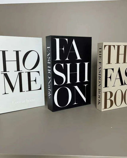 Elegant 3-Piece Decorative Faux Book Set for Home Décor