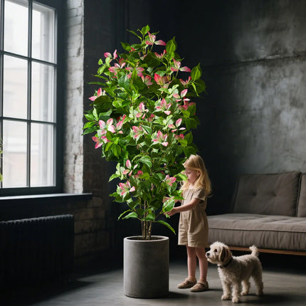 82-144cm Large Artificial Ficus Tree Fake Magnolia Plants Branch Tall