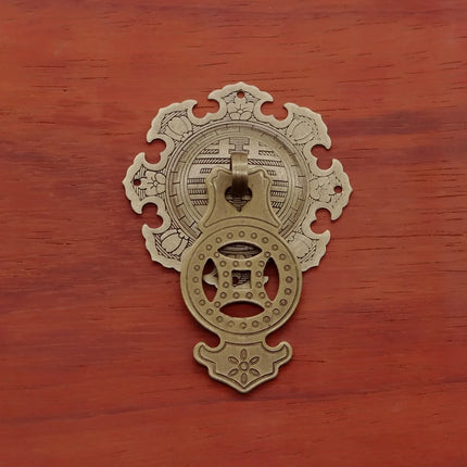 Brass No-Drill Drawer Pull Small Vintage Circle Ring Handle for Furnit