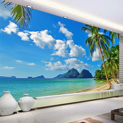 Tropical Beach & Sky Mural Wallpaper | 7 Finishes | Made to Measure