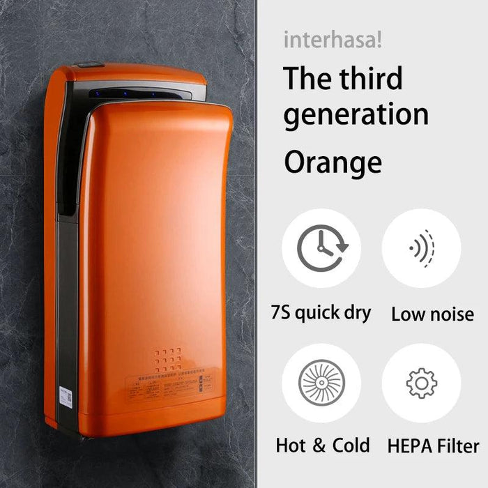 Rapid-Dry 1800W HEPA Commercial Jet Hand Dryer - Ultra-Fast Drying Solution for Restrooms