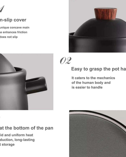 MasterChef's Premium Ceramic Stew Pot for Gas Stove Culinary Excellence