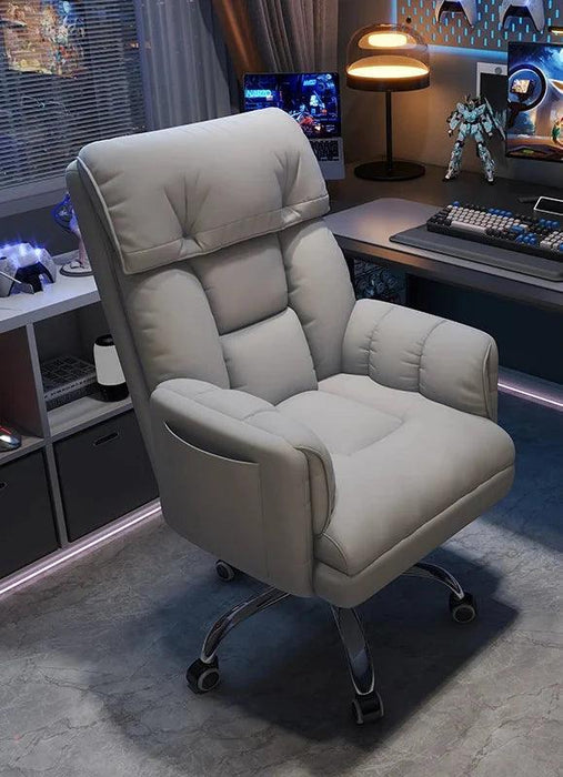 Sleek Nordic Leather Ergonomic Recliner - The Perfect Blend of Comfort for Gaming and Leisure