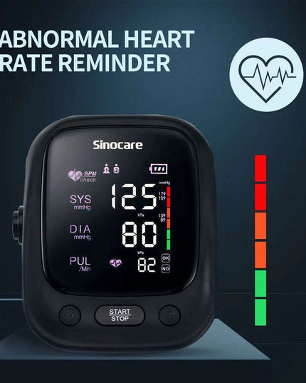 Sinocare Smart Health Blood Pressure Monitor with Heart Rate and Pulse Tracking for Home Use