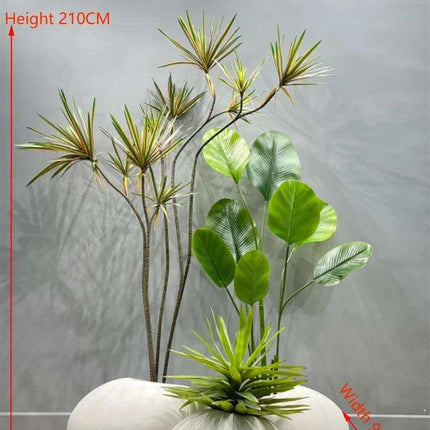European Chic Tree-Adorned Floor Vase Set for Elegant Decor