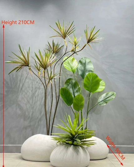 European Chic Tree-Adorned Floor Vase Set for Elegant Decor