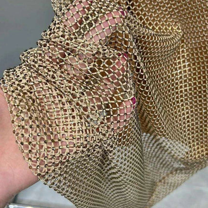 Elegant Backless Diamond Patchwork Dress with Stylish Collar - A Fashion Essential for Women