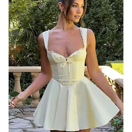 Backless Spaghetti Strap A-Line Mini Dress — Women's Party Dress | Très Elite