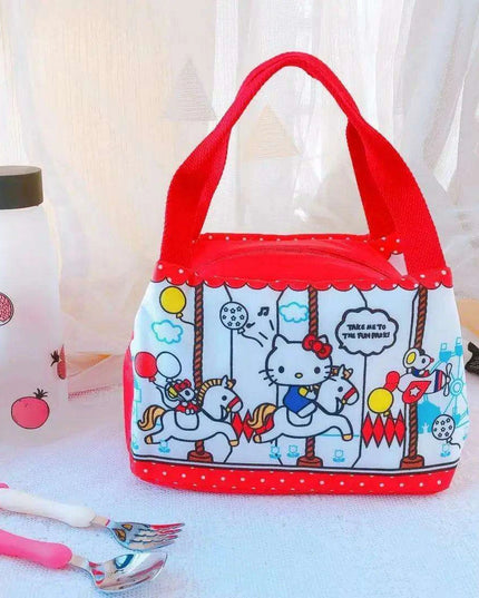 Sanrio Character Cozy Lunch Bag - Cute Insulated Tote Featuring Keroppi, My Melody & Badtz Maru for School and Office