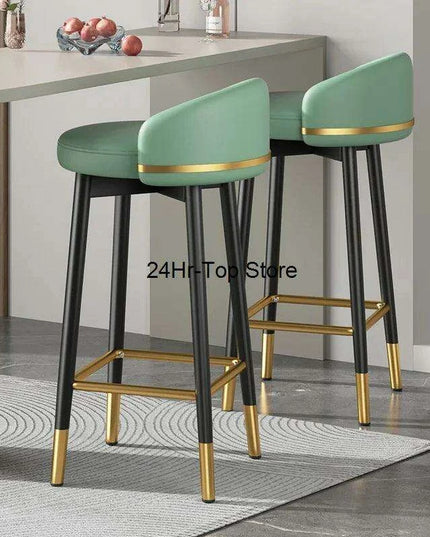 Sleek Scandinavian Leather Gaming and Vanity Stool - Trendy Seating for Modern Interiors