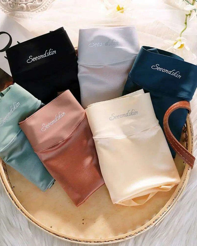 Elegant Satin Japanese Lingerie Set for Women - Plus Size Briefs in Stylish Solid Shades