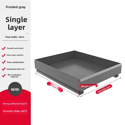 Single-Layer Pull-Out Cabinet Storage Tray