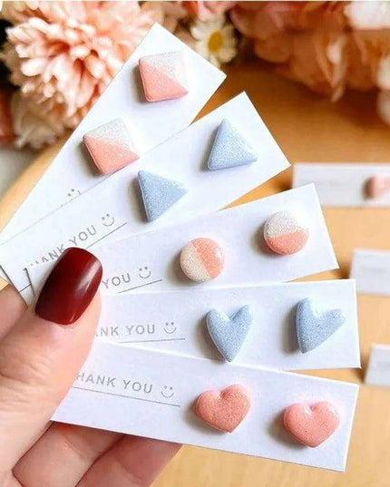 10-Piece DIY Geometric Clay Cutters for Unique Earring Designs - Soft Polymer Molds Set