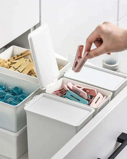 Laundry Essentials Organizer Box with Flip Lid - Keep Your Laundry Supplies Neatly Arranged