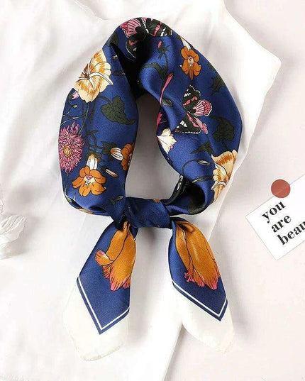 Elegant Satin Square Shawl Hijab: Luxurious 70x70cm Bandana for Women