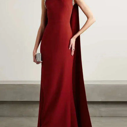 Customizable Luxury Diamond-Embellished Evening Gown for Women