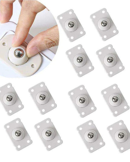 Set of 4 Adhesive 360° Swivel Casters for Effortless Movement of Bins and Cans