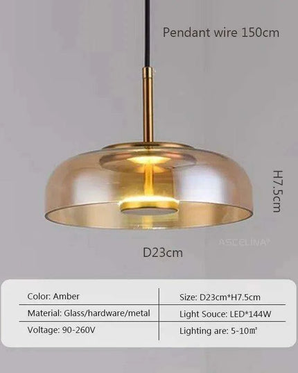 Sleek Nordic Glass LED Pendant Light Set for Contemporary Home and Dining Decor