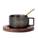 Luxurious Hand-Painted European Ceramic Coffee Mug Set with Gold Detailing - 110ml