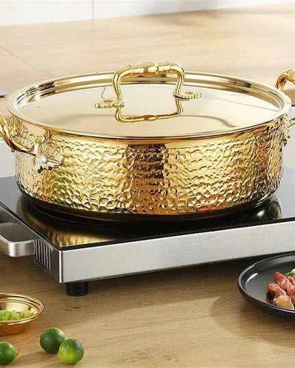 Versatile Dual Flavor Stainless Steel Hotpot with Crystal Clear Soup Pot - Enhance Your Culinary Adventures