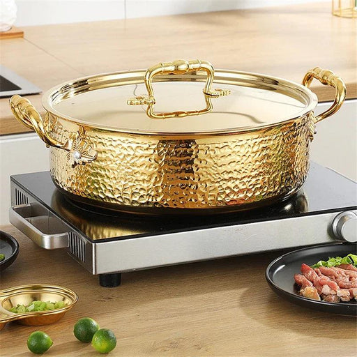 Premium Commercial Stainless Steel Double Flavor Hotpot with 3-Layer Clear Soup Pot