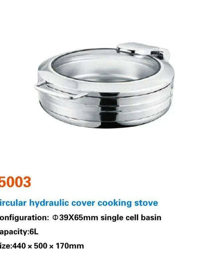 Regal Stainless Steel Chafing Dish Set with Hydraulic Warmer and Hot-Water Container