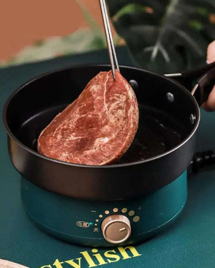 Compact Travel Multicooker: Foldable 110V/220V Cooking System for Frying, Steaming, and More