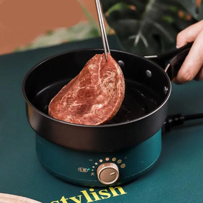 Compact Travel Multicooker: Foldable 110V/220V Cooking System for Frying, Steaming, and More