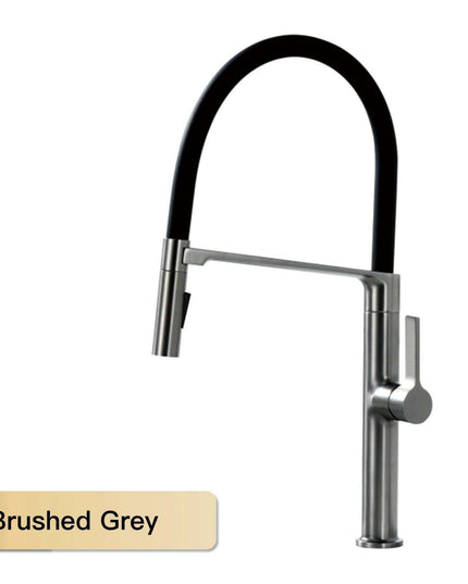 Sleek Gunmetal Gray Kitchen Faucet with Magnetic Docking, Easy Single Handle Control for Hot & Cold Water