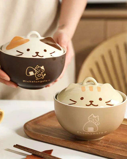 Playful Japanese Cat Ceramic Bowl Collection - Elevate Your Dining with Whimsical Delight