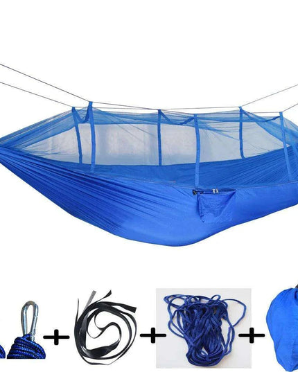 Outdoor Adventure Hammock with Insect Protection - Lightweight Portable Hanging Bed for Camping Comfort