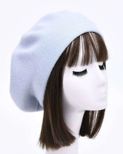 Elegant Cashmere Blend Beret - Trendy Winter Hat for Fashion-Forward Women