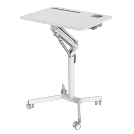 Mobile Height-Adjustable Laptop Desk with Gas Spring Lift for Versatile Home and Office Use
