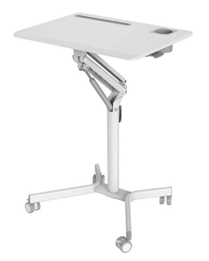 Mobile Height-Adjustable Laptop Desk with Gas Spring Lift for Versatile Home and Office Use