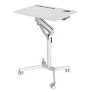 Mobile Height-Adjustable Laptop Desk with Gas Spring Lift for Versatile Home and Office Use