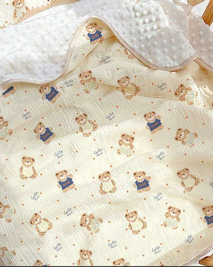 Autumn Comfort Fleece Baby Swaddle and Quilt Blanket