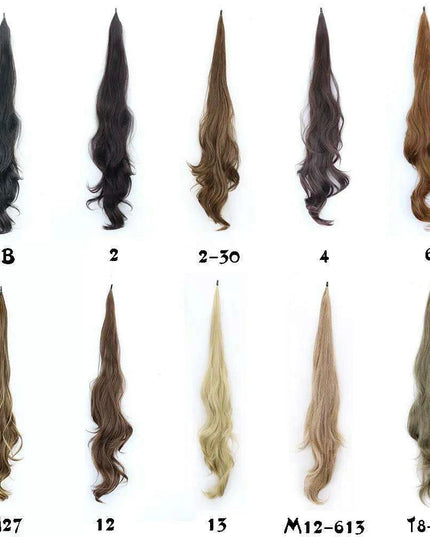 Elegant 30-Inch Wavy Synthetic Hair Extension Ponytail for Effortless Glam