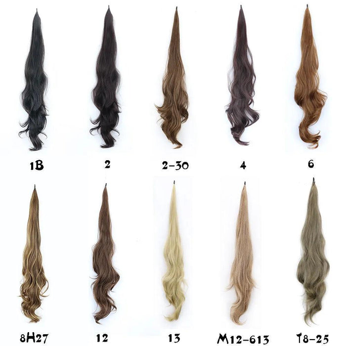 Elegant 30-Inch Wavy Synthetic Hair Extension Ponytail for Effortless Glam