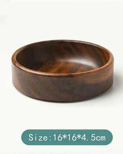Artisanal Acacia and Walnut Wood Serving Bowl and Platter Collection