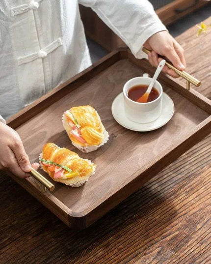 Charming Rustic Wood Tray with Easy-Grip Handles - Perfect for Stylish Home Organization and Entertaining