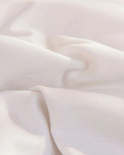 Pastoral Elegance: Embroidered Floral Cotton Bedding Set with Ruffled Details - Duvet Cover, Flat & Fitted Sheets, Pillowcases