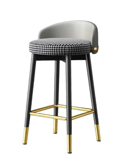 Sleek Scandinavian Leather Gaming and Vanity Stool - Trendy Seating for Modern Interiors